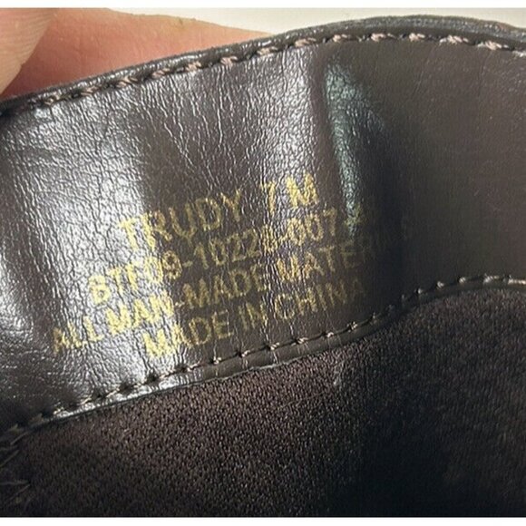 Bare Traps Trudy Brown Faux Leather Zipper Riding Boots Size 7M - Picture 9 of 15